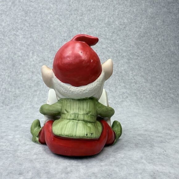 Vtg Homco Figurines Santa Elves Christmas Toy Makers 5406 Set Pixie Gnome - Picture 13 of 16